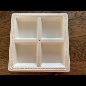 Nora Fleming Melamine Square Divided Tray, Brand New